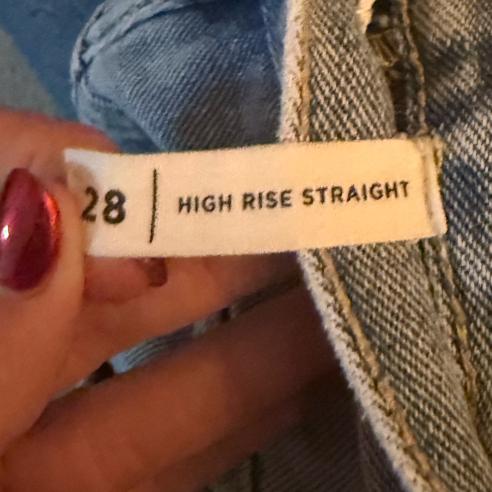 Pacsun High Rise Straight Light Blue Ripped Jeans - Picture 5 of 5